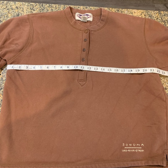 Chocolate brown sweatshirt Size large petite. - Picture 7 of 9